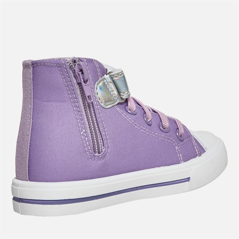 Character Girls Lilo And Stitch Hi-Top Canvas Trainers Multi - Image 5