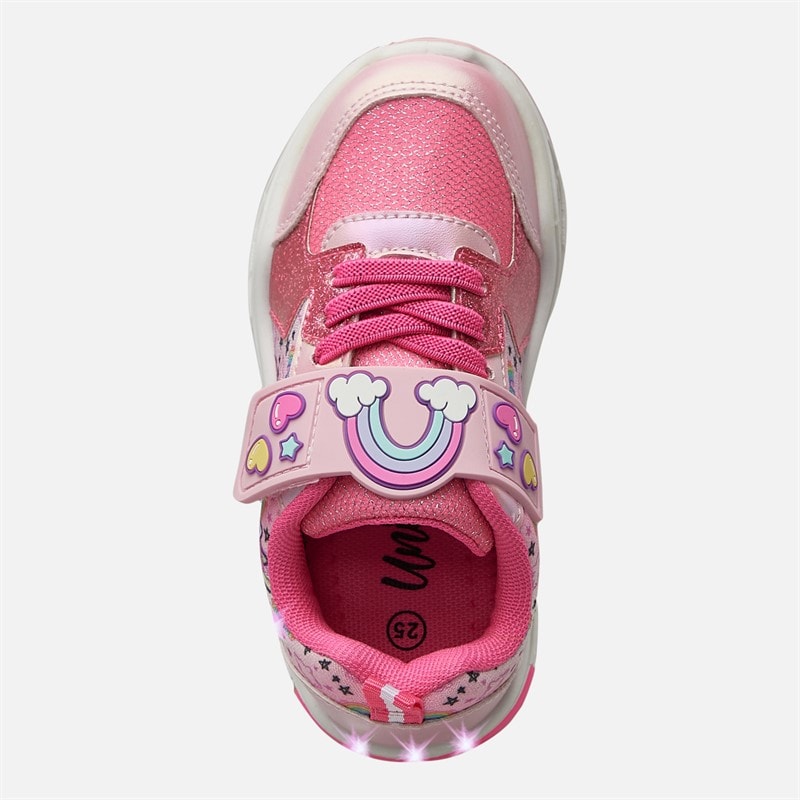Character Girls Unicorn Light Up Trainers Pink - Image 4