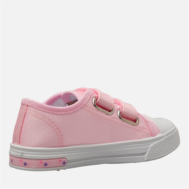 Character Girls Unicorn Light Up Canvas Trainers Pink - Image 5