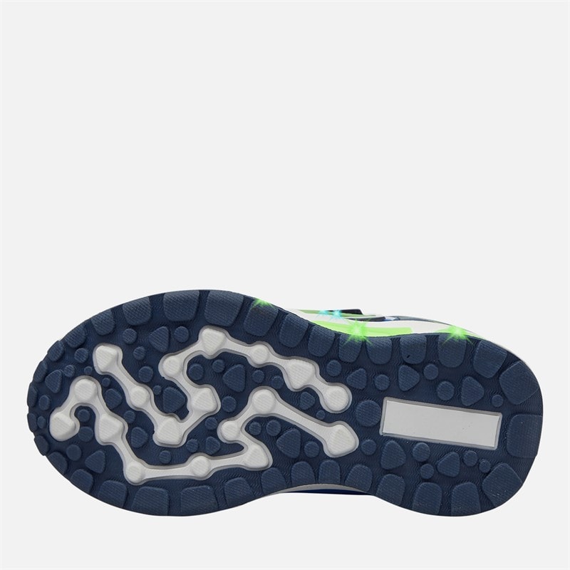 Character Boys Dinosuar Light Up Trainers Blue - Image 2