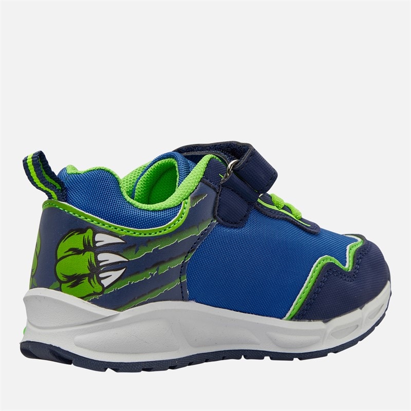 Character Boys Dinosuar Light Up Trainers Blue - Image 5