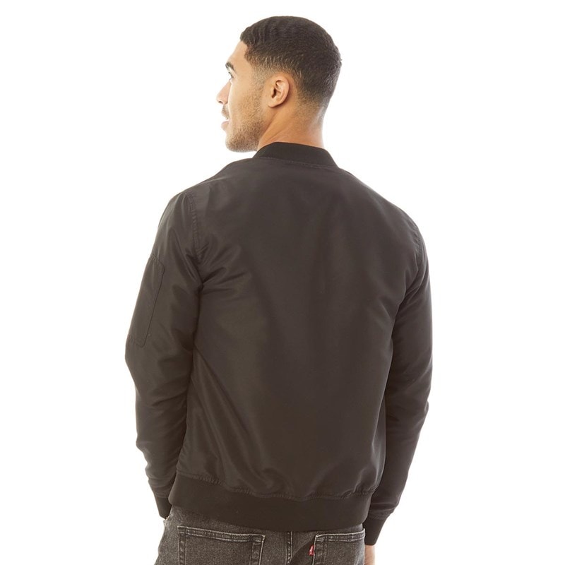 JACK & JONES Mens Mash Bomber Jacket Black - Image 2