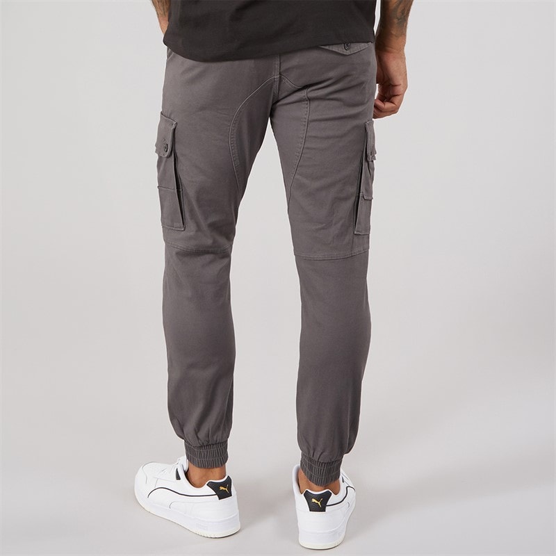 JACK & JONES Mens Paul Warner AKM 111 Cargo Pants Asphalt - Image 2