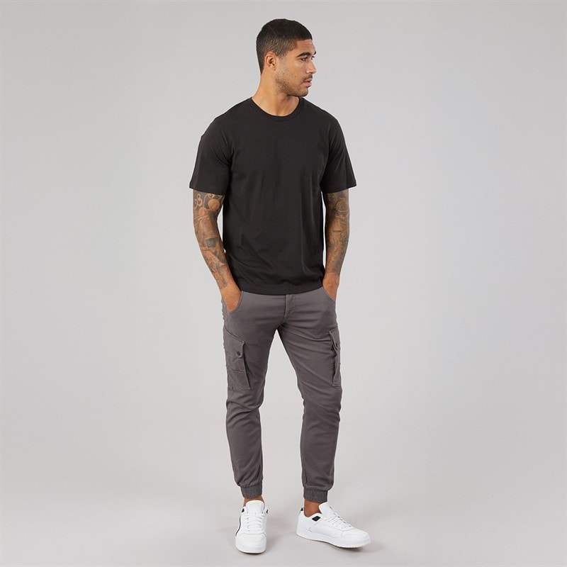 JACK & JONES Mens Paul Warner AKM 111 Cargo Pants Asphalt - Image 4