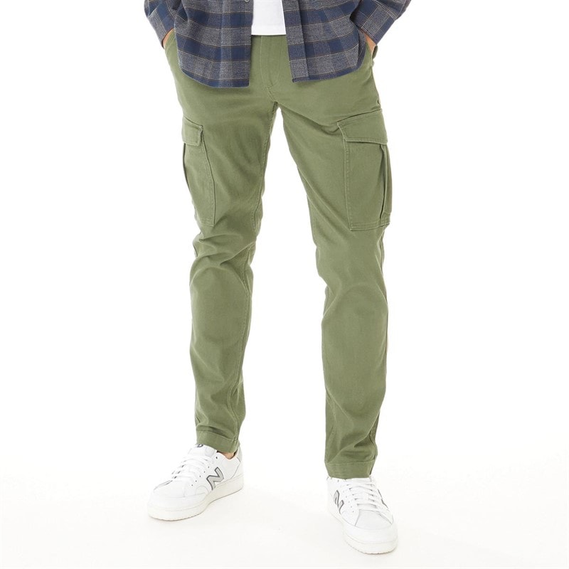 JACK & JONES Mens Marco Dean Cargo Pants Olive Night - Image 1