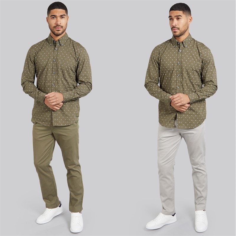 JACK & JONES Mens Bolton Dean AKM Two Pack Chinos Ghost Gray/Olive Night - Image 3