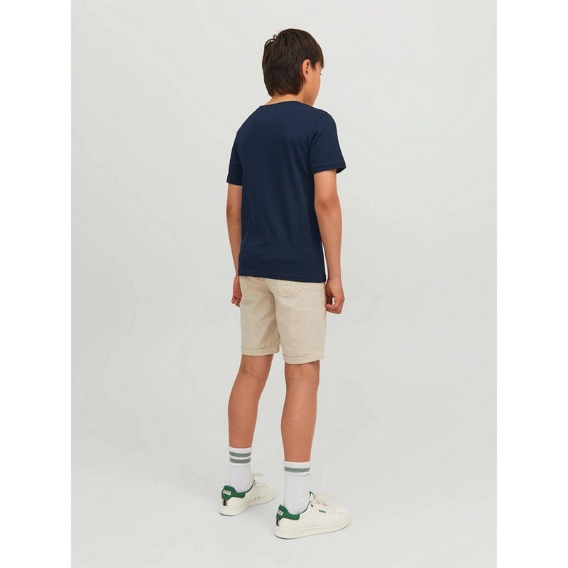 JACK & JONES JACK AND JONES Boys Corp Logo T-Shirt Navy Blazer - Image 3