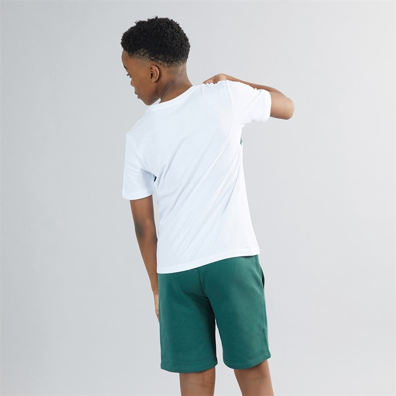 JACK & JONES Boys Chester T-Shirt And Shorts Set Trekking Green - Image 2
