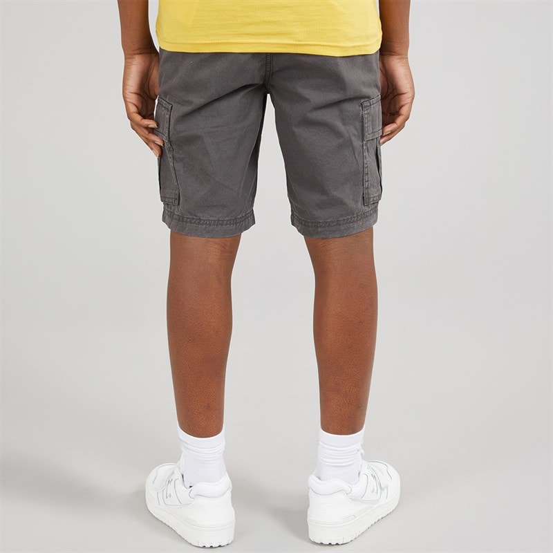 JACK & JONES Boys Zeus Cargo Shorts Asphalt - Image 2