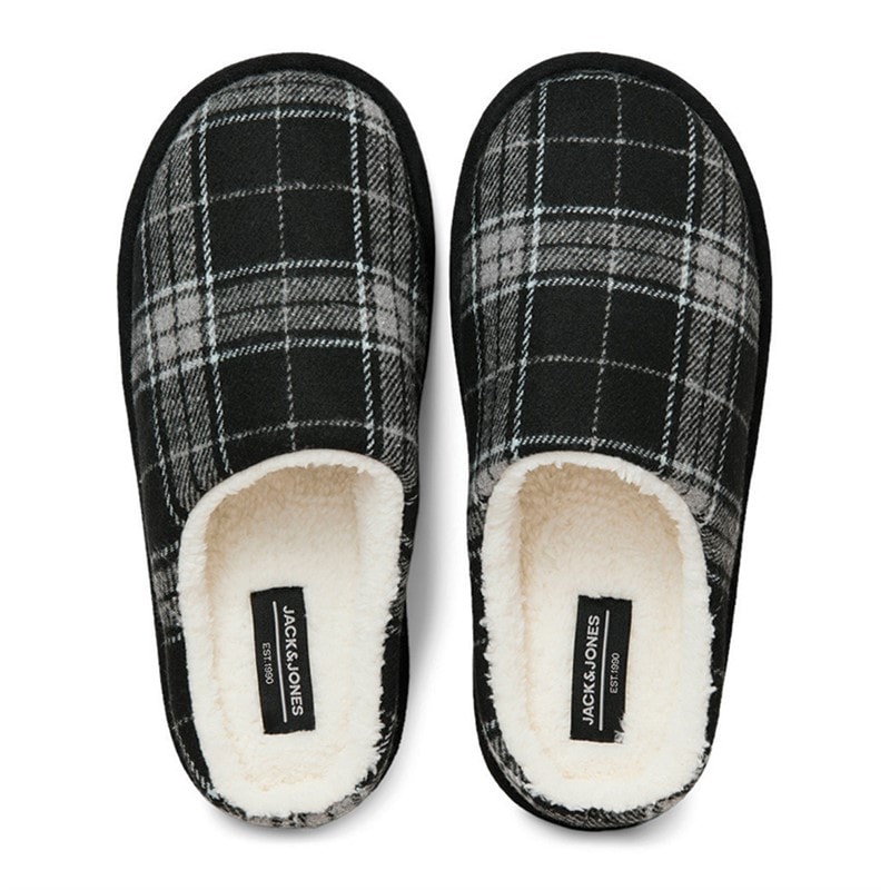 JACK & JONES Mens Murphy Mule Home Slippers Anthracite - Image 2