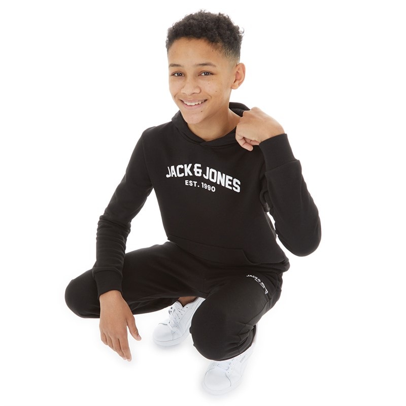 JACK & JONES Boys Josh Tracksuit Black - Image 4