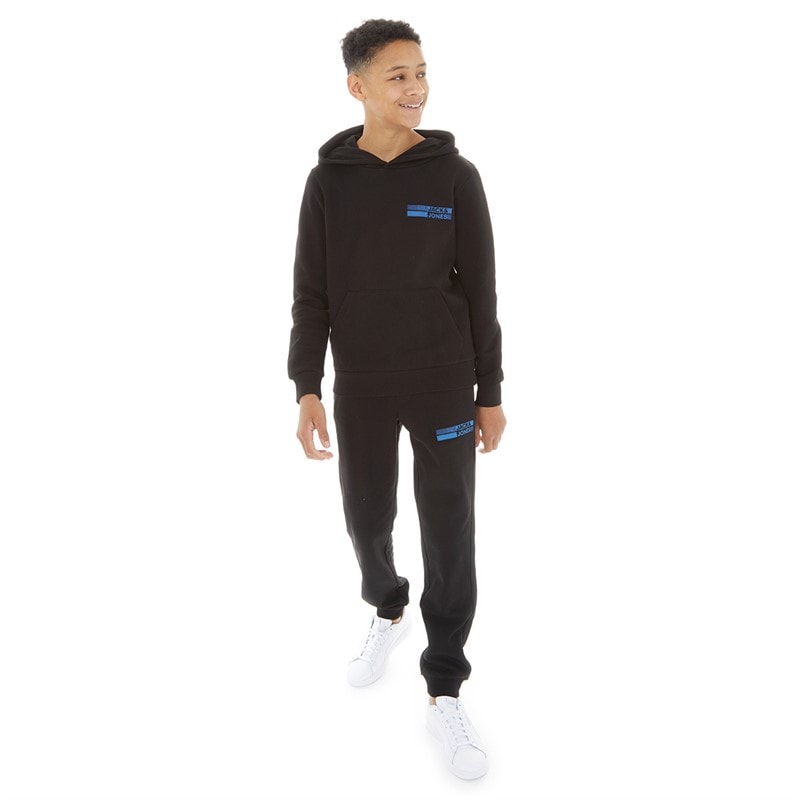 JACK & JONES Boys Rory Tracksuit Black - Image 4