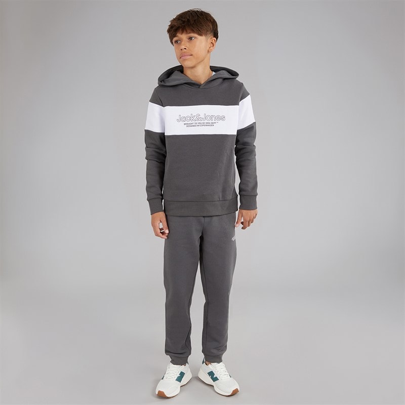 JACK & JONES Boys Lakewood Tracksuit Iron Gate