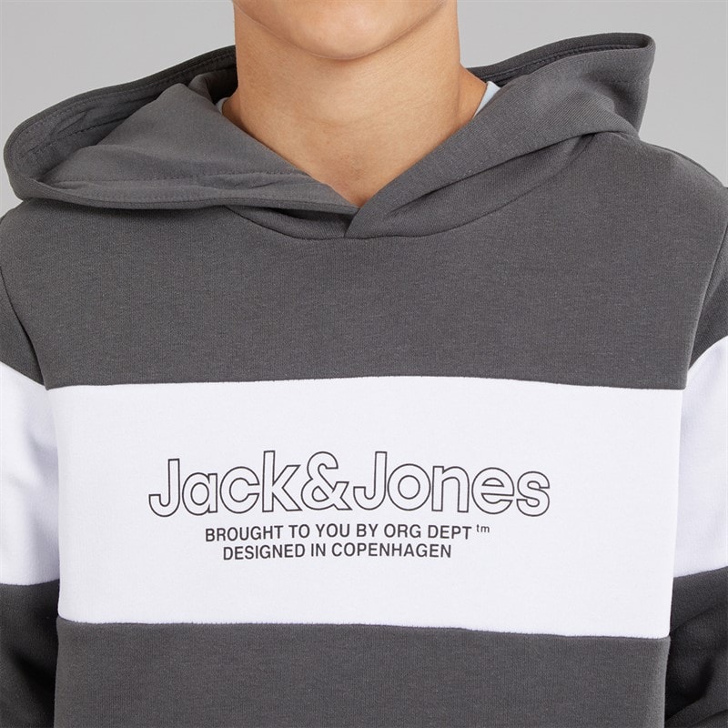 JACK & JONES Boys Lakewood Tracksuit Iron Gate - Image 3