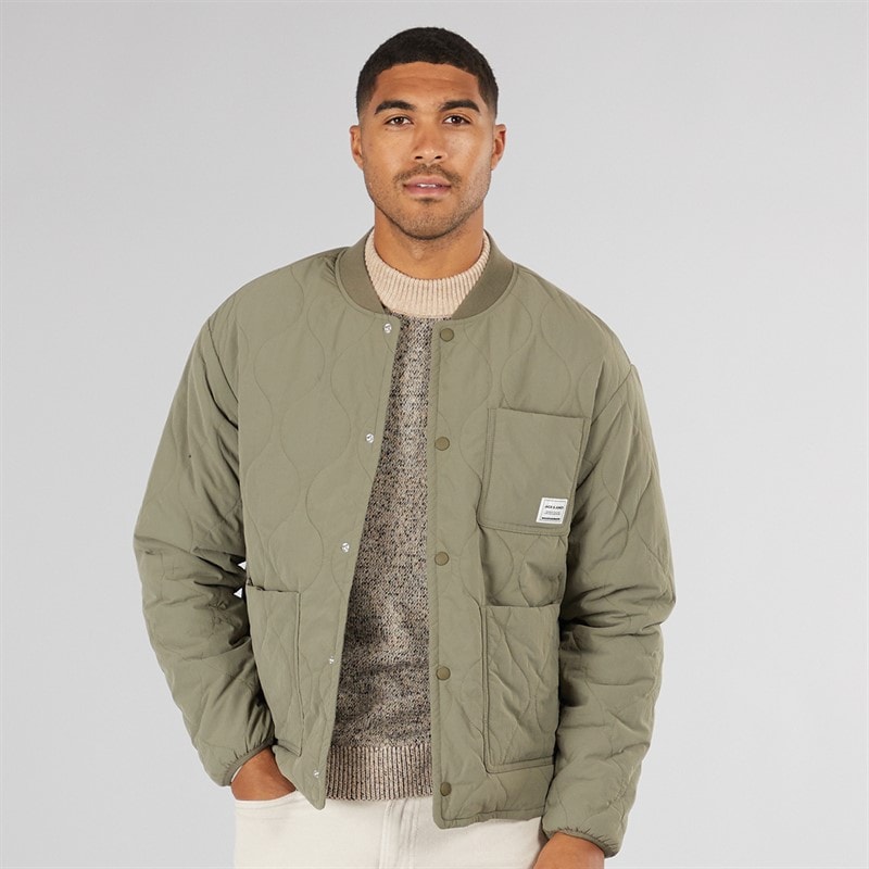 JACK & JONES Mens Cody Liner Jacket Dusty Olive - Image 1