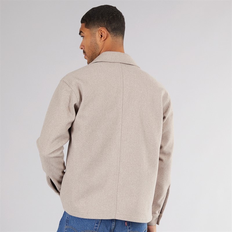 JACK & JONES Mens Baxter Overshirt Oatmeal - Image 2