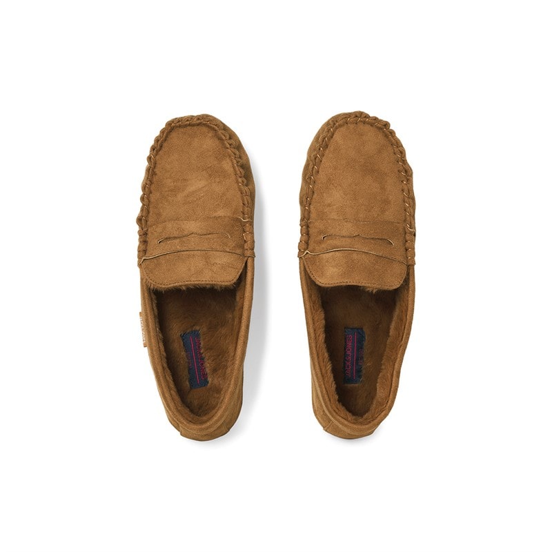 JACK & JONES Mens Bradford Moccasin Slippers Cognac - Image 3