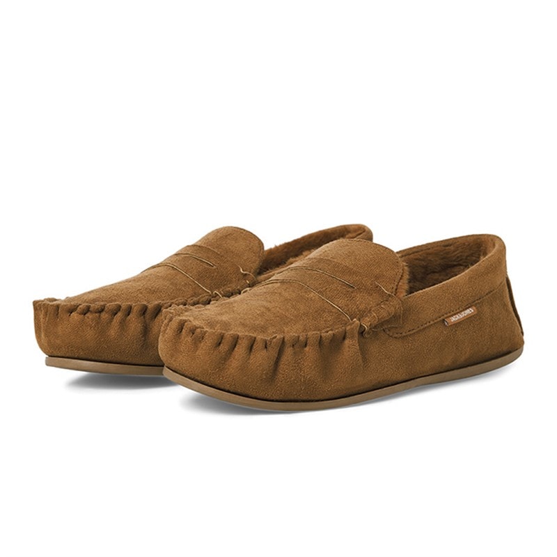 JACK & JONES Mens Bradford Moccasin Slippers Cognac - Image 4