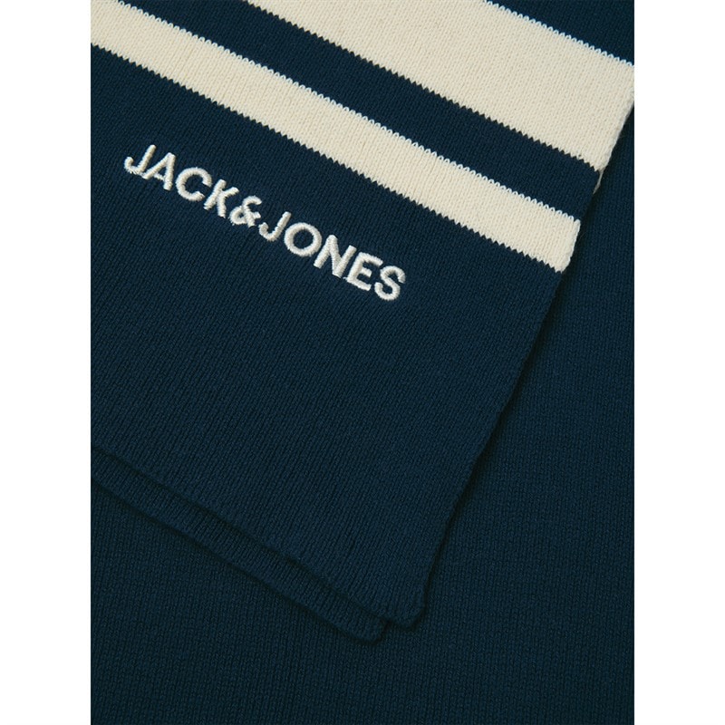 JACK & JONES Mens Jacbilly Knitted Scarf Navy Blazer - Image 2