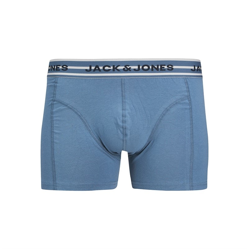 JACK & JONES Mens Peter Solid Three Pack Boxer Trunks Navy Blazer/Coronet Blue/Light Grey Melange - Image 2