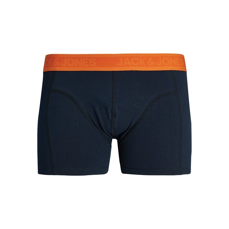 JACK & JONES Mens Christopher Three Pack Boxer Trunks Navy Blazer/Fiery Red Melange/Deep Cobalt Melange - Image 3