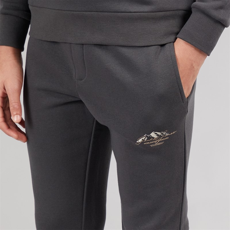 JACK & JONES Boys Mountain Sweat Quarter Zip Tracksuit Asphalt - Image 5