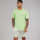 JACK & JONES Mens Mountain Tech T-Shirt And Shorts Set Paradise Green/Glazier Grey