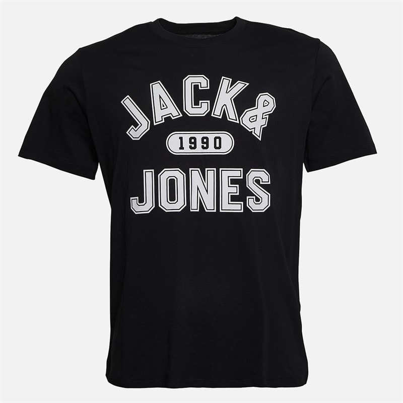 JACK & JONES Mens Five Pack T-Shirts Black/White/Ashley Blue/Glacier Grey/Navy Blazer - Image 4