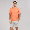 JACK & JONES Mens Mountain Tech T-Shirt And Shorts Set Tee Persimon/Short Paloma