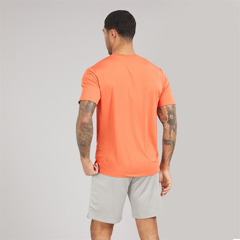 JACK & JONES Mens Mountain Tech T-Shirt And Shorts Set Tee Persimon/Short Paloma - Image 2