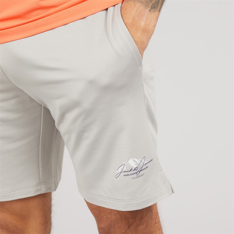 JACK & JONES Mens Mountain Tech T-Shirt And Shorts Set Tee Persimon/Short Paloma - Image 5