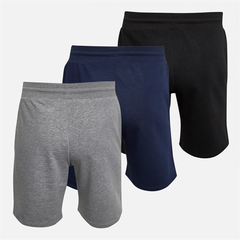JACK & JONES Mens Impress Three Pack Shorts Black/Light Grey Marl/Navy Black/Lgm/Navy - Image 2
