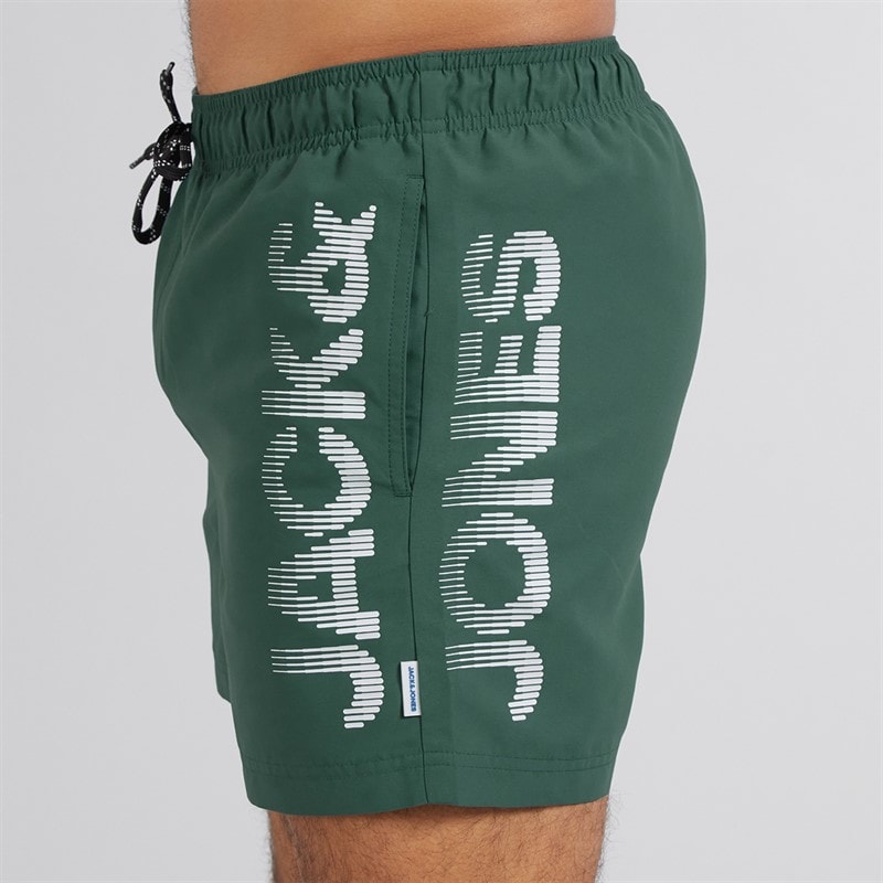 JACK & JONES Mens Aruba Jones Swim Shorts Mallard Green - Image 3