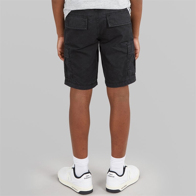 JACK & JONES Boys Zeus Cargo Shorts Black - Image 2