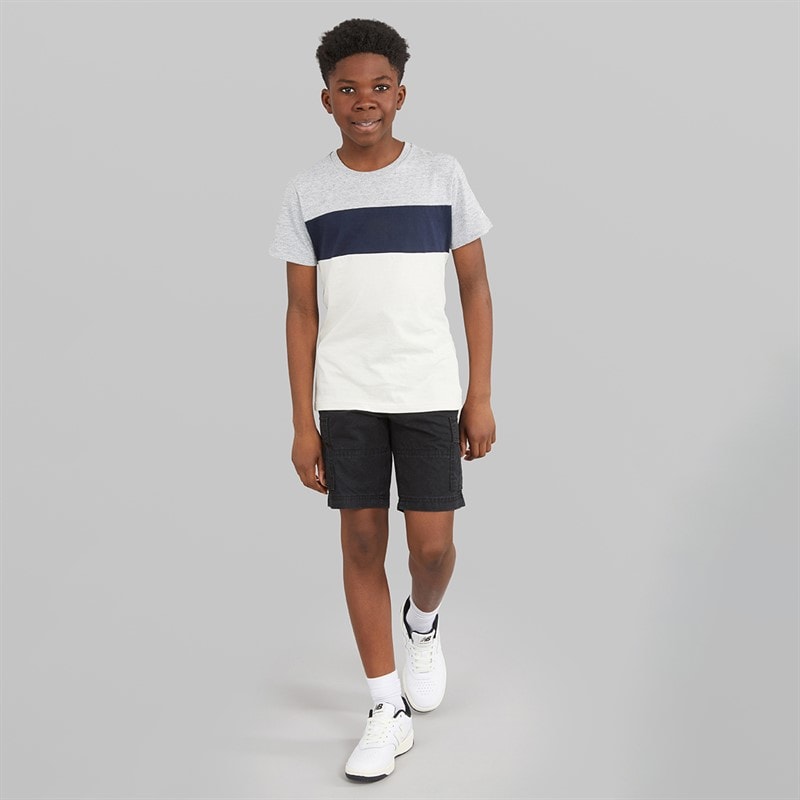JACK & JONES Boys Zeus Cargo Shorts Black - Image 3