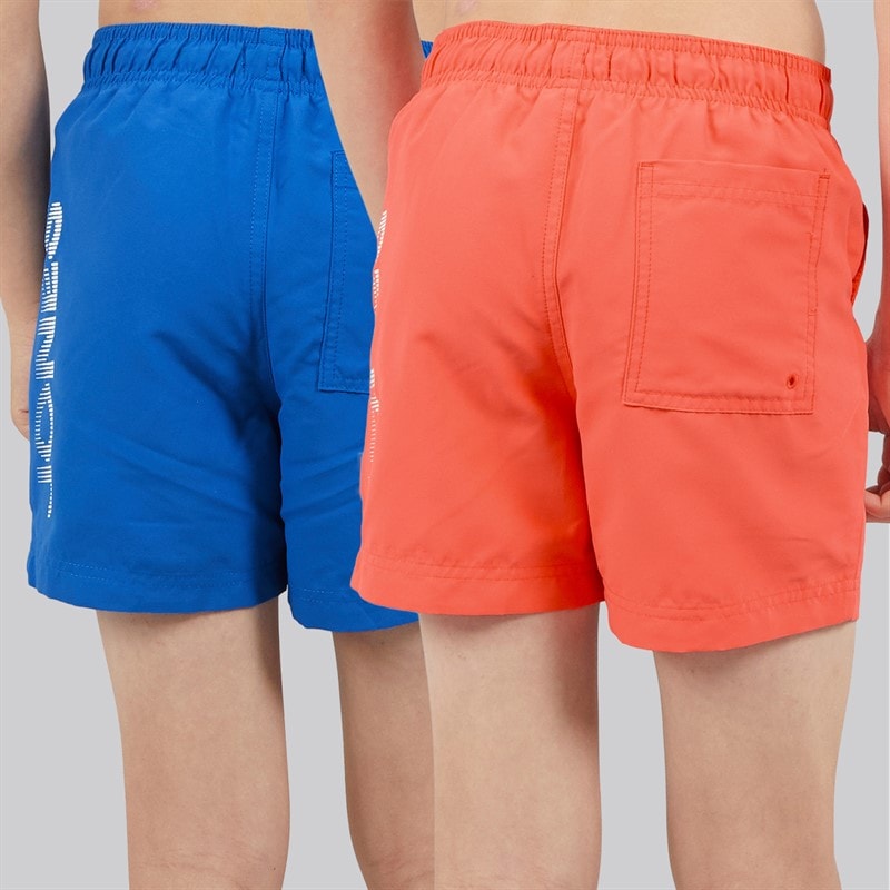 JACK & JONES Boys Aruba Two Pack Swim Shorts Hot Coral - Image 2