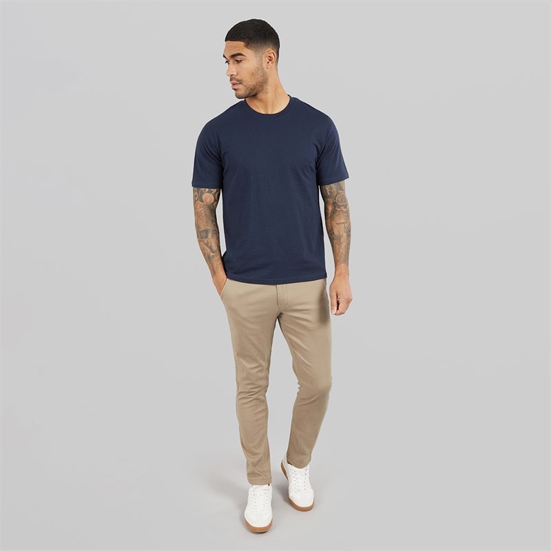 JACK & JONES Mens Marco Ford Chinos Beige - Image 3