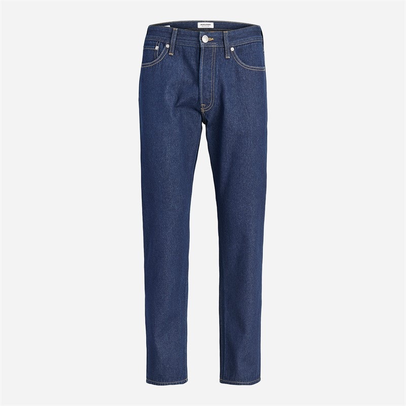 JACK & JONES Mens Chris Original Relaxed Fit Jeans Dark Blue