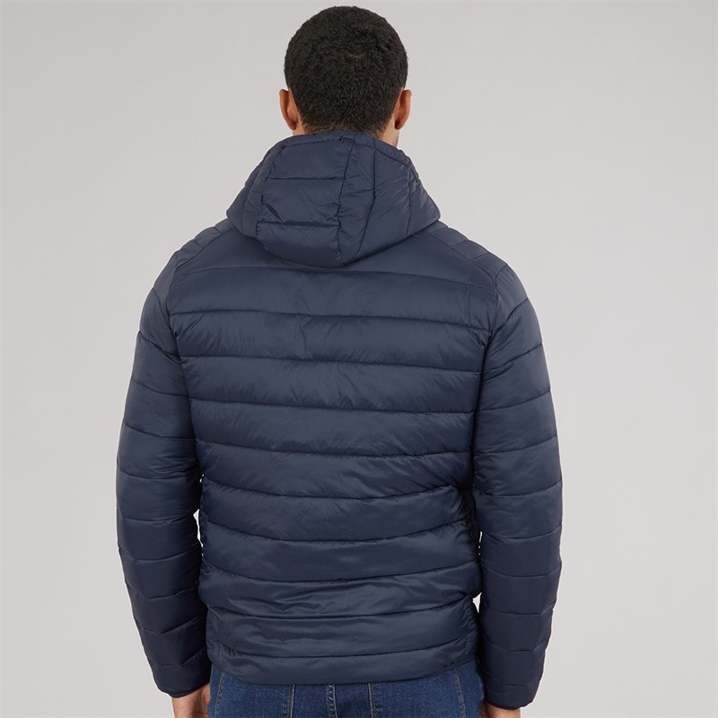 JACK & JONES Mens Bradley Hooded Puffer Coat Sky Captain - Image 2
