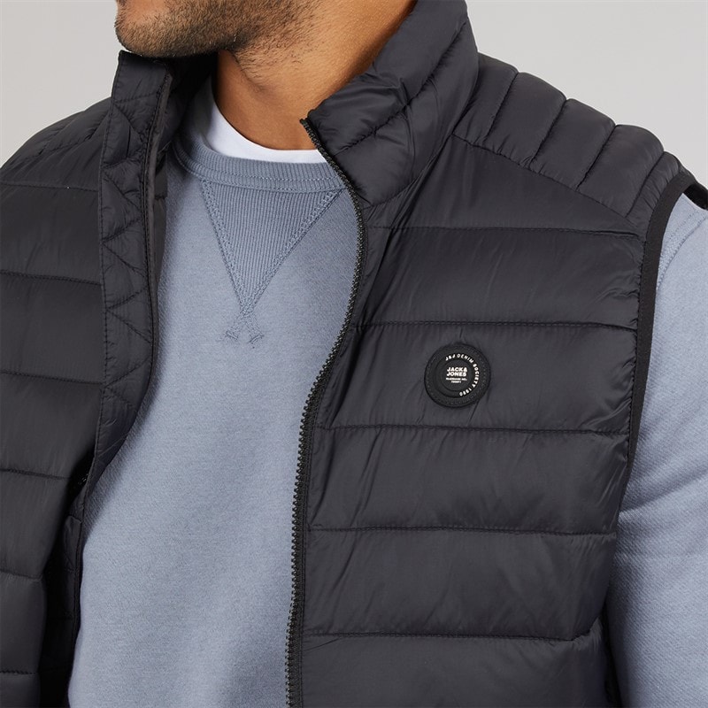 JACK & JONES Mens Bradley Gilet Black - Image 5