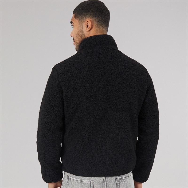 JACK & JONES Mens Norrebro Teddy Jacket Black - Image 2