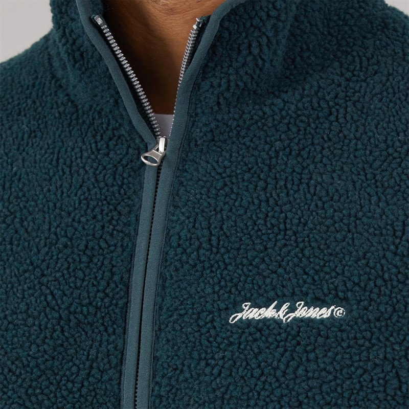 JACK & JONES Mens Norrebro Teddy Jacket Magical Forest - Image 3