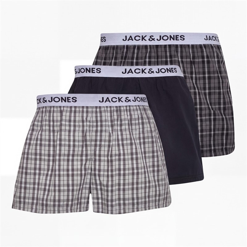 JACK & JONES Mens Jaclaroi Three Pack Woven Boxers Poppy Seed