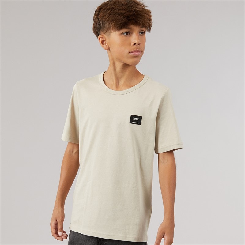 JACK & JONES Boys Cleveland T-Shirt Moonbeam - Image 1