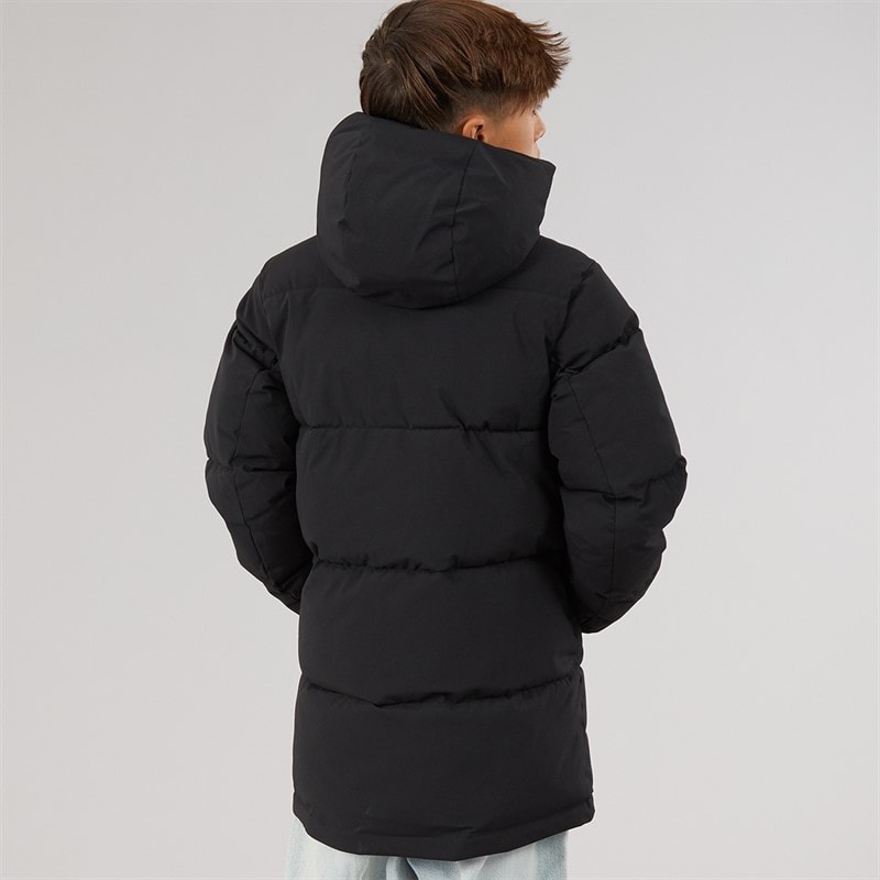 JACK & JONES Boys Surface Long Puffer Coat Black - Image 2