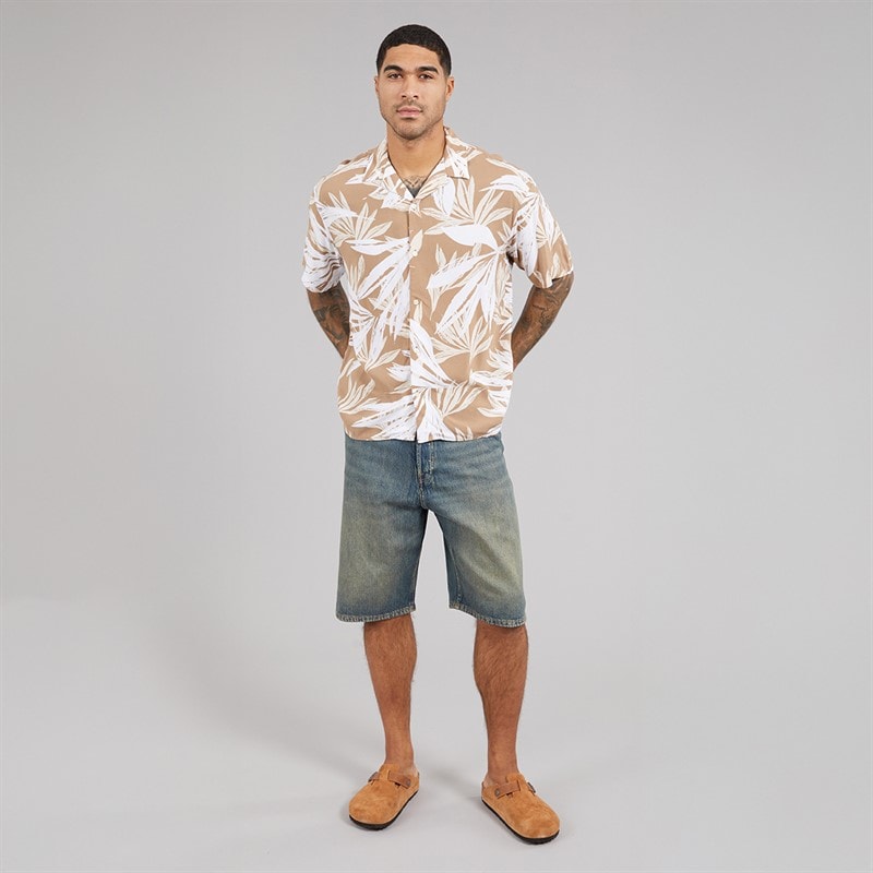 JACK & JONES Mens Ron Original Shorts Blue Denim - Image 4