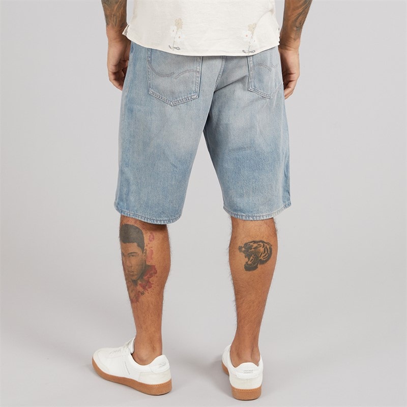 JACK & JONES Mens Ron Original Shorts Blue Denim - Image 2