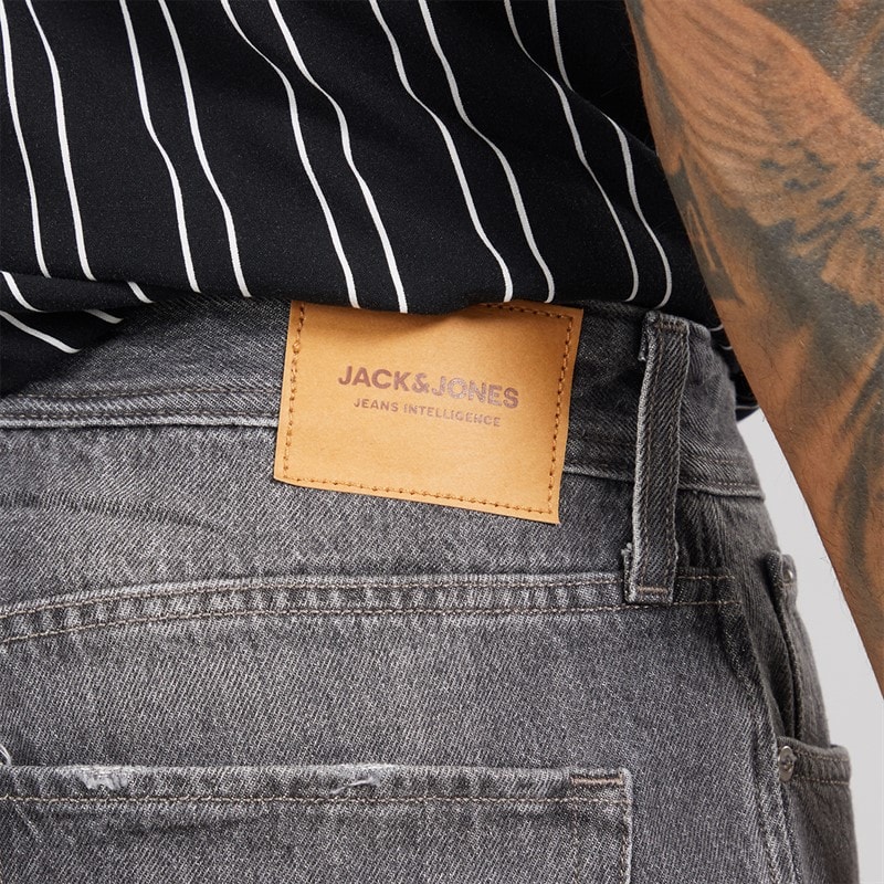 JACK & JONES Mens Alex Original 399 Shorts Black Denim - Image 3