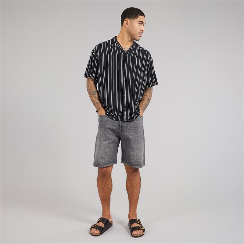 JACK & JONES Mens Alex Original 399 Shorts Black Denim - Image 4