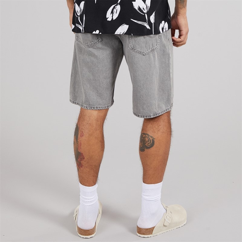 JACK & JONES Mens Alex Original 300 Shorts Grey Denim - Image 2